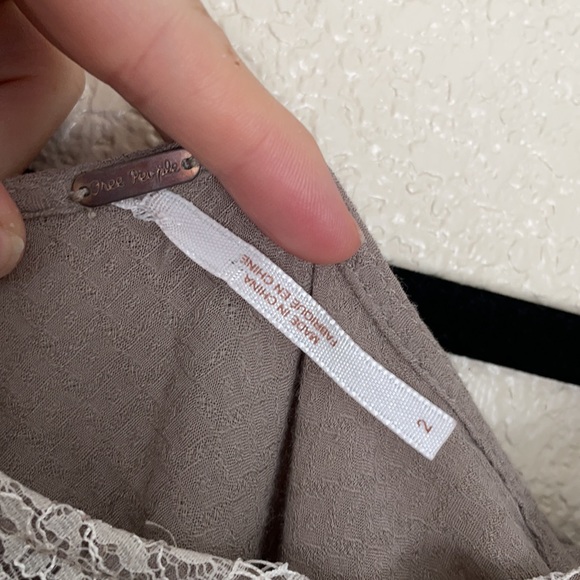 Free People Georgia Tan Taupe Lace Dress 2 Fiary Core - Picture 8 of 10